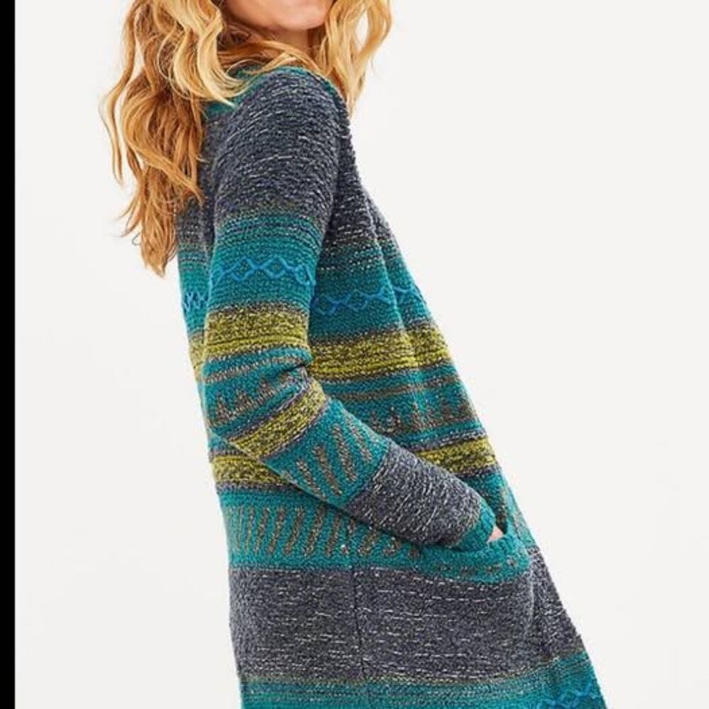J. Jill M Fair Isle wool blend Cardigan Sweater